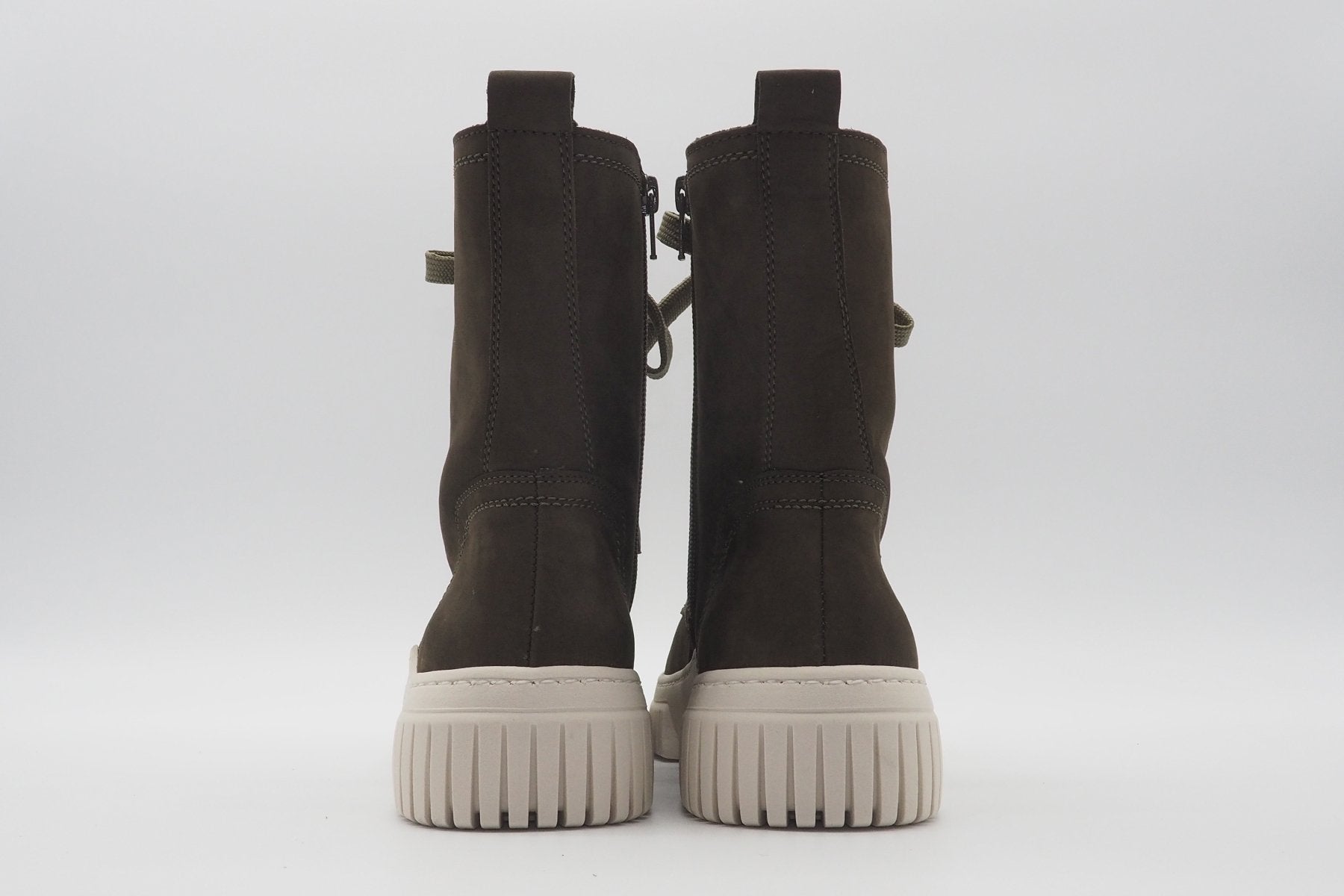 Damen Schnürboots aus Nubukleder in Grau Damen Schnürboots Gabor