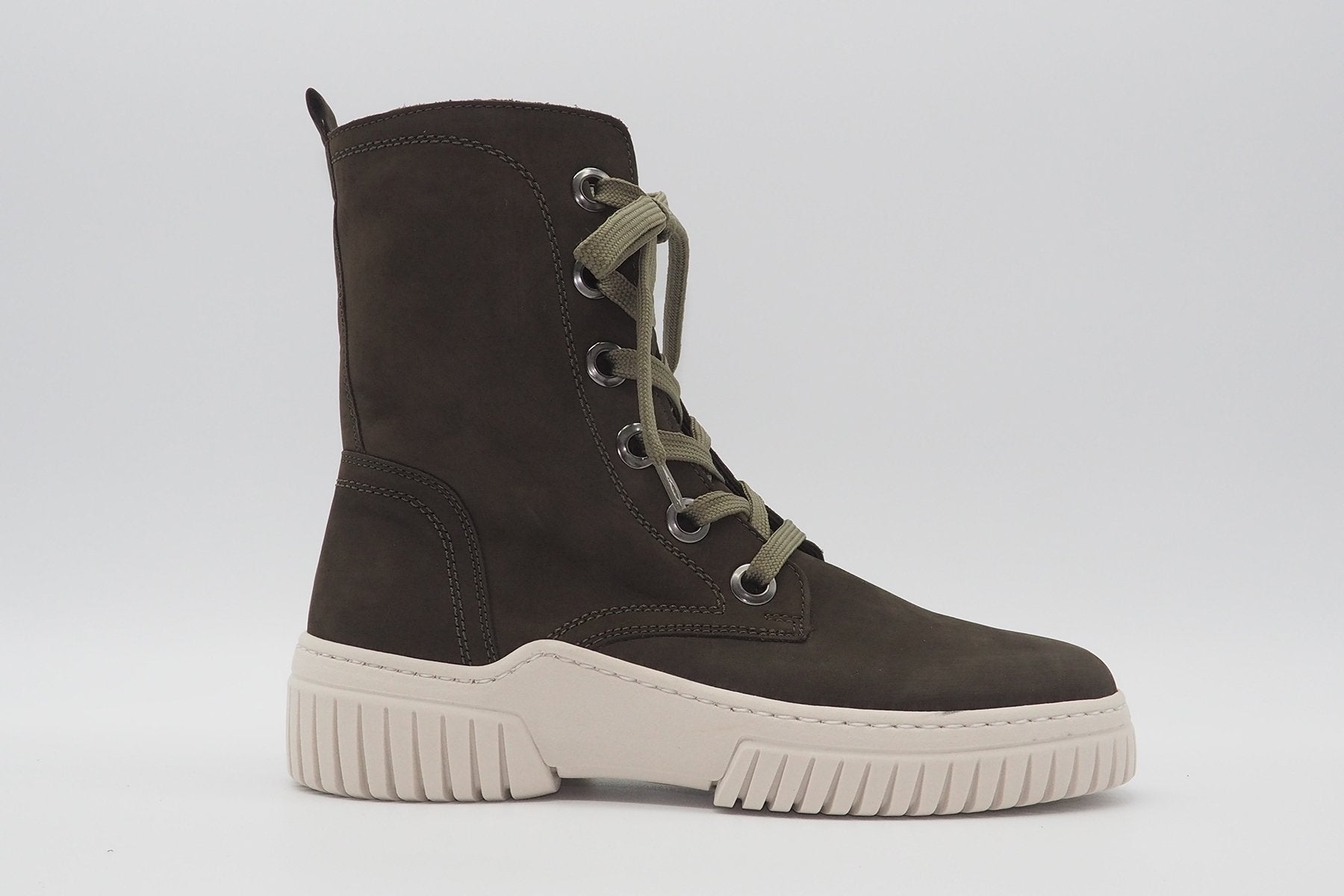 Damen Schnürboots aus Nubukleder in Grau Damen Schnürboots Gabor