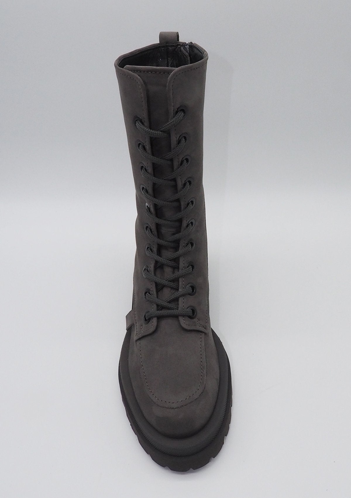 Damen Schnürboots aus Nubukleder in Grau Damen Schnürboots Kennel & Schmenger