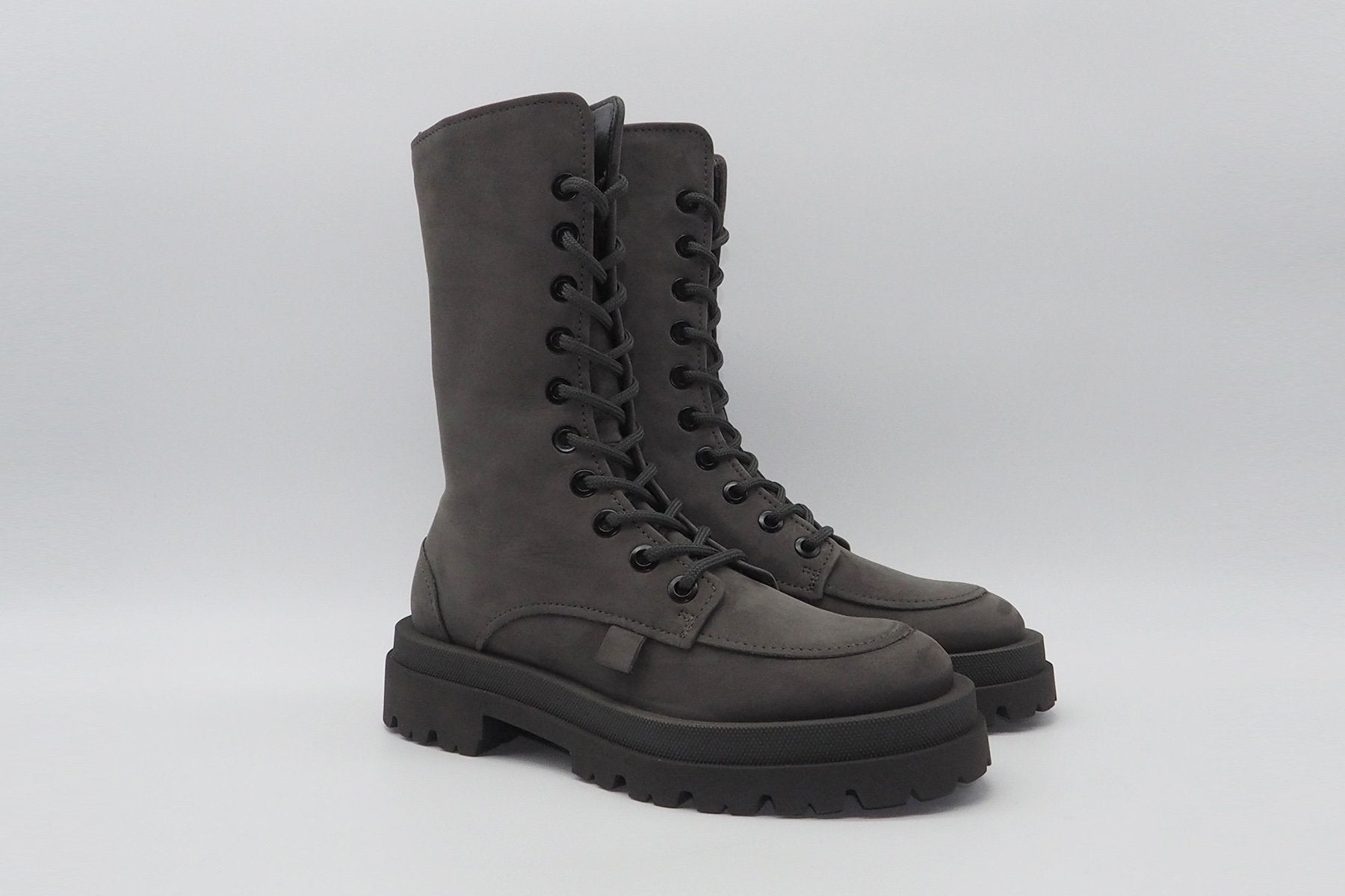 Damen Schnürboots aus Nubukleder in Grau Damen Schnürboots Kennel & Schmenger