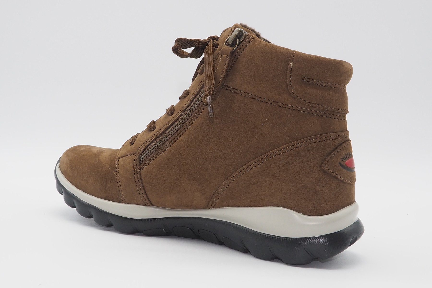 Damen Schnürboots Rollingsoft in Nubukleder in Whisky Damen Schnürboots Gabor