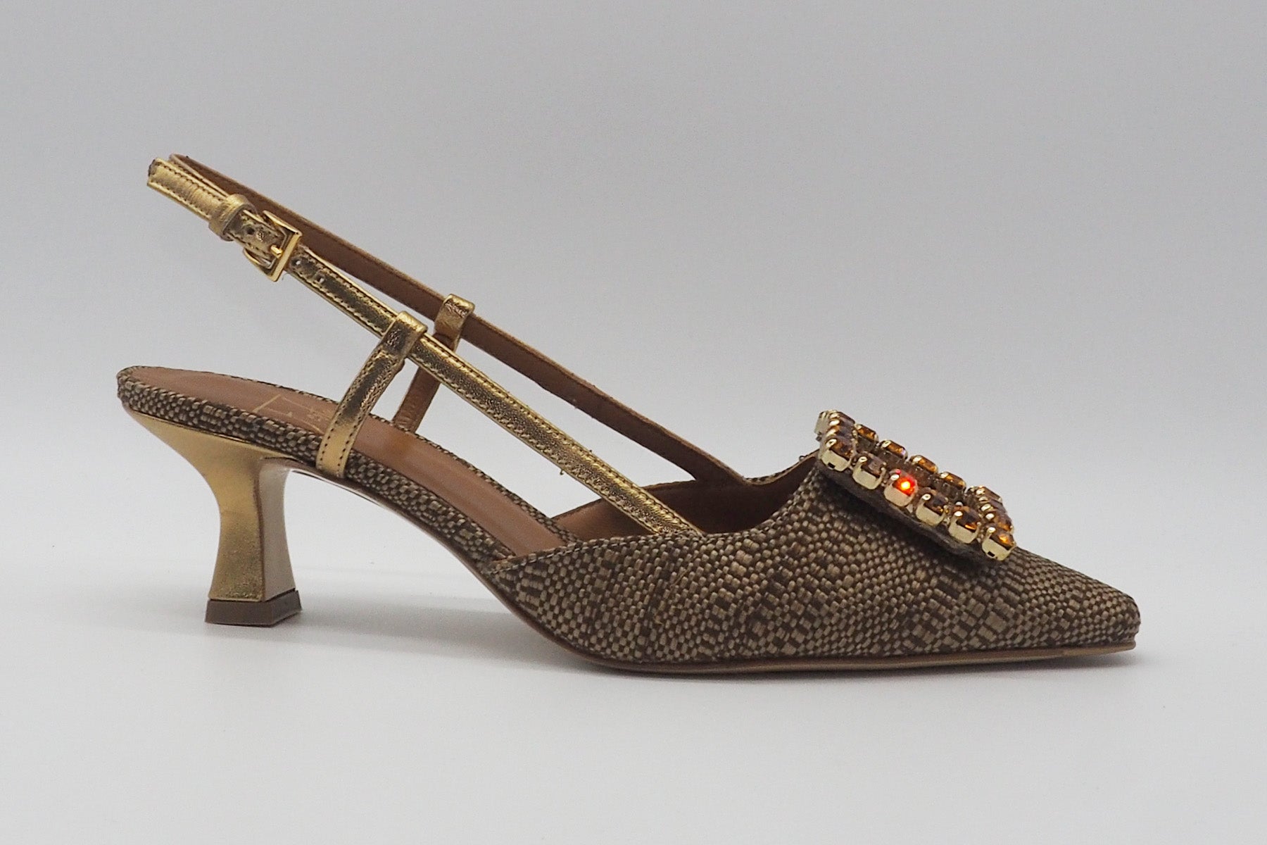 Damen Sling aus geflochtenem Bast in Braun Damen Pumps & Slings Roberto Festa