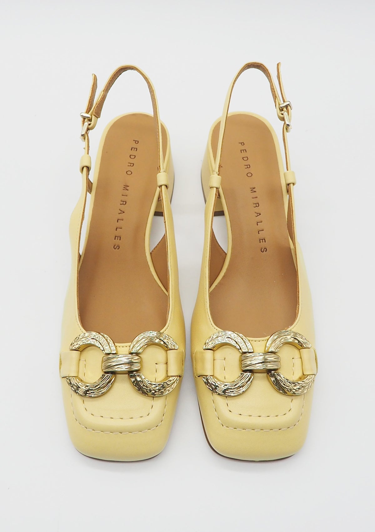 Damen Sling aus Glattleder in Gelb - Absatz 5cm Damen Pumps & Slings Pedro Miralles