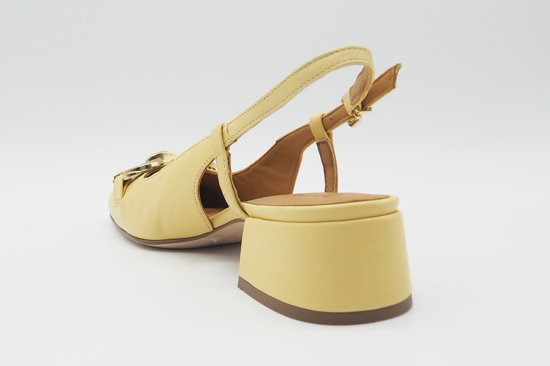 Damen Sling aus Glattleder in Gelb - Absatz 5cm Damen Pumps & Slings Pedro Miralles