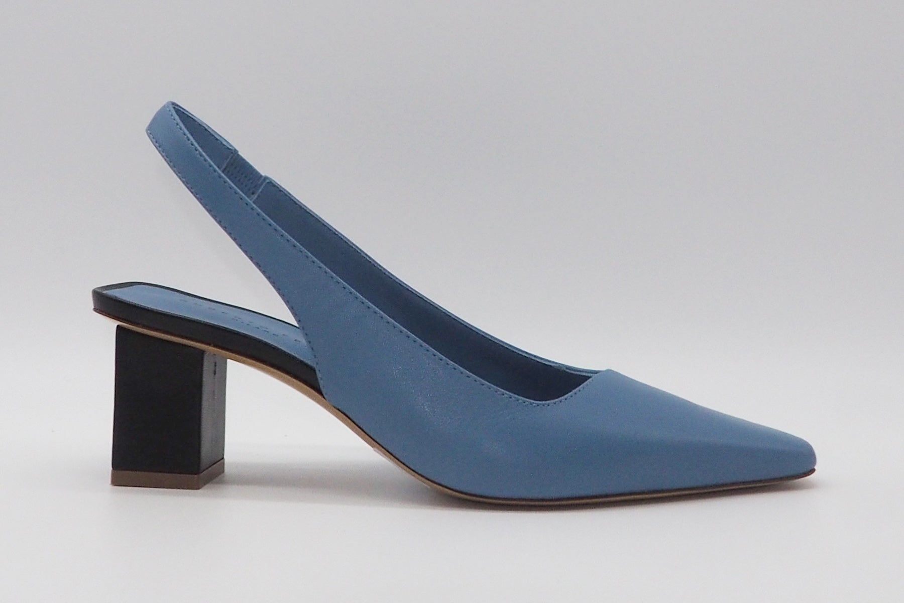 Damen Sling aus Glattleder in Mittelblau Damen Pumps & Slings Roberto Festa