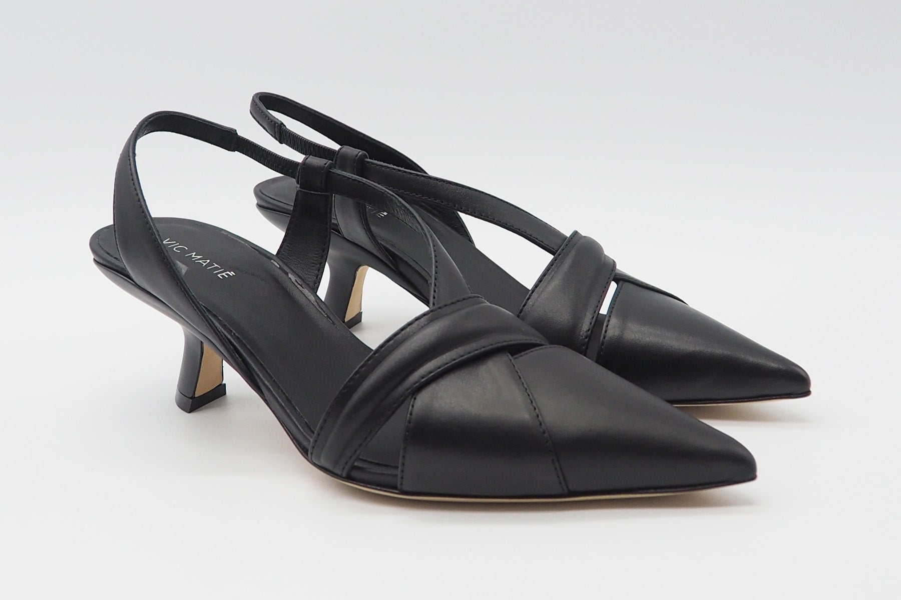 Damen Sling aus Glattleder in Schwarz - Absatz 6cm Damen Pumps & Slings Vic Matié