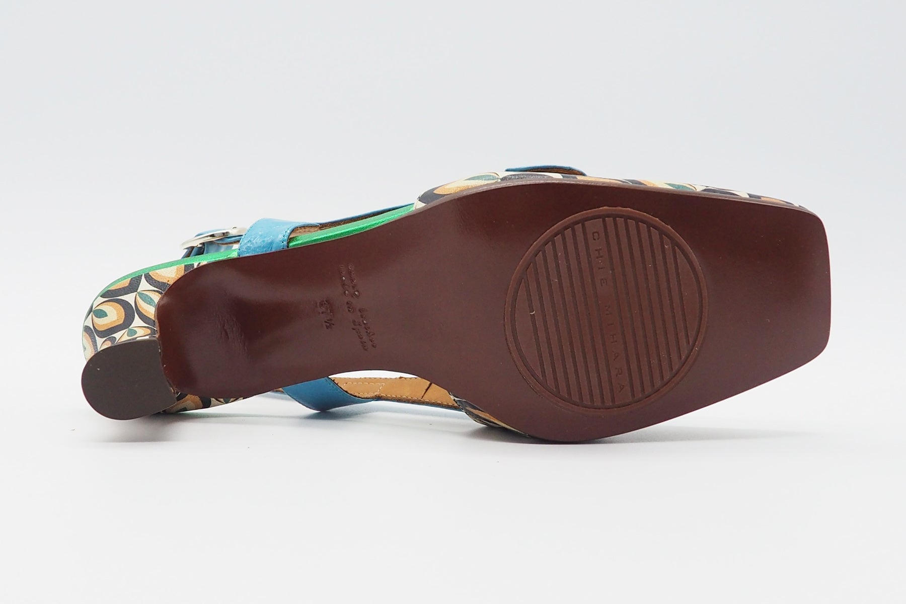 Damen Sling aus Leder & Metallicleder in Multicolor, Blau & Grün - Absatz 6cm Damen Pumps & Slings Chie Mihara