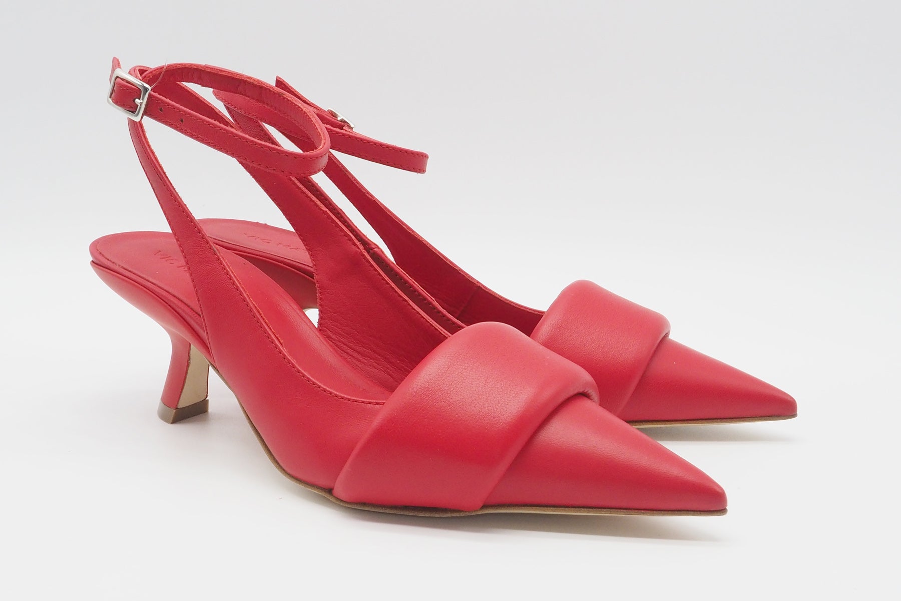Damen Sling-Pumps aus Glattleder in Rot mit Fesselriemen Damen Pumps & Slings Vic Matié