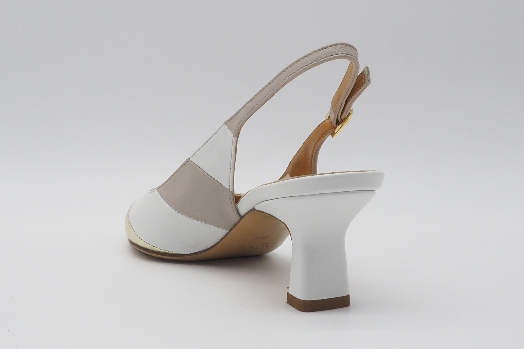 Damen Sling-Pumps aus Leder & Metallicleder in Gold, Weiß & Tope Damen Pumps & Slings Karin