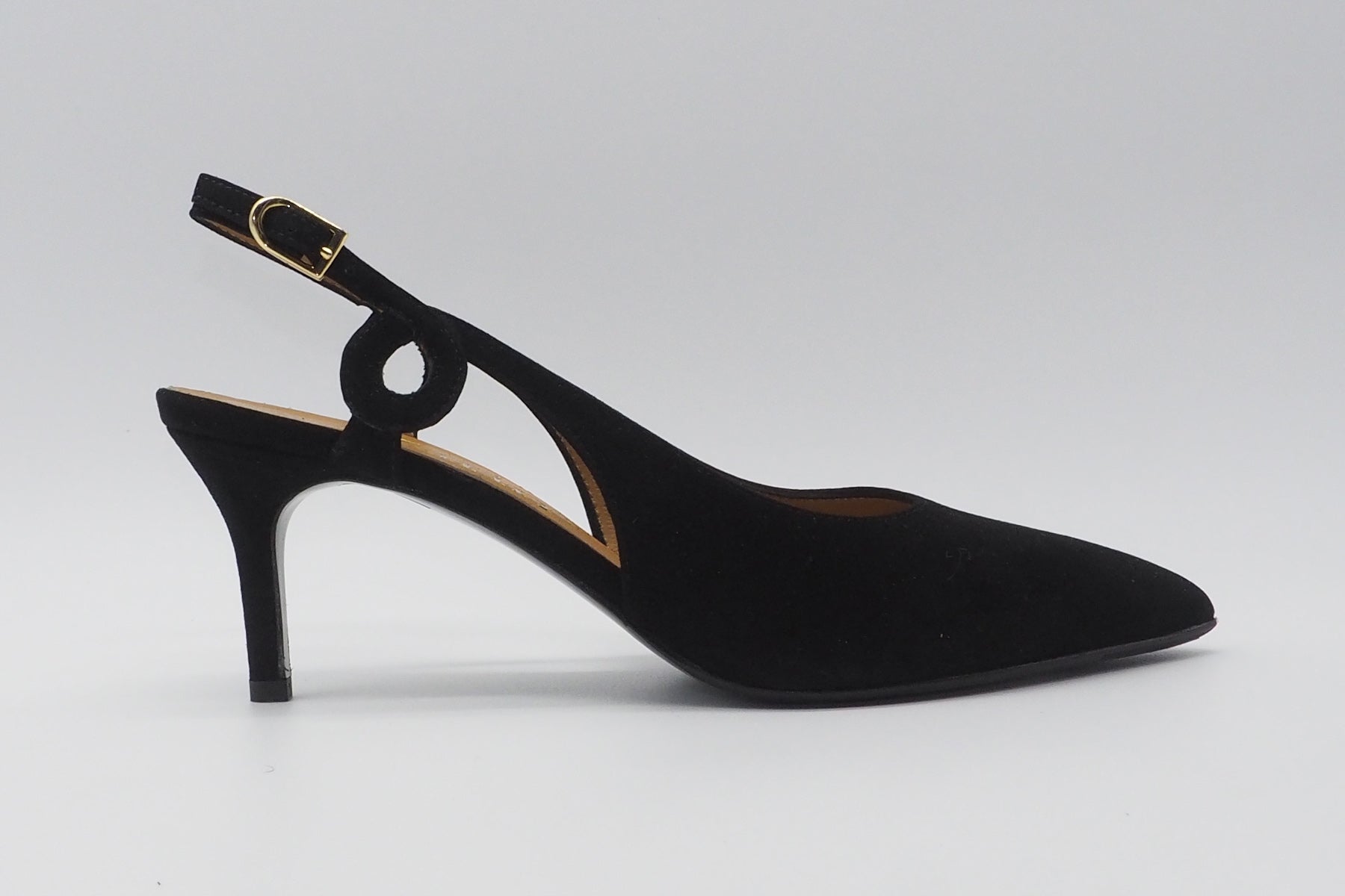 Damen Sling-Pumps aus Veloursleder in Schwarz Damen Pumps & Slings Karin