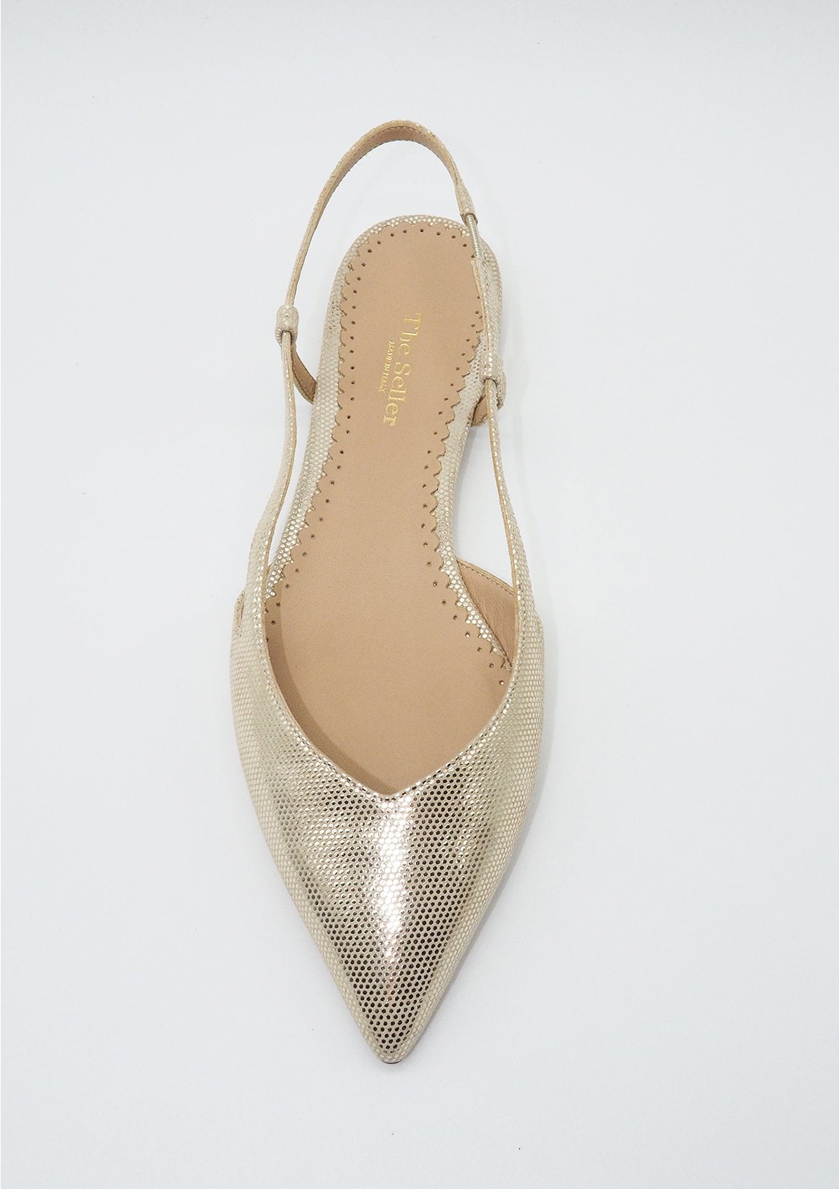 Damen Slingback in goldig schillerndem Leder Damen Pumps & Slings The Seller