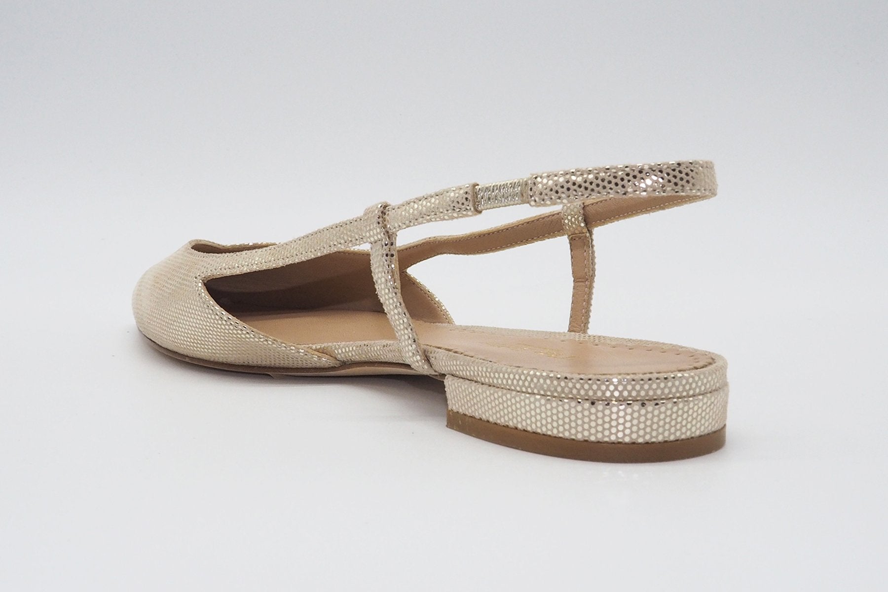 Damen Slingback in goldig schillerndem Leder Damen Pumps & Slings The Seller