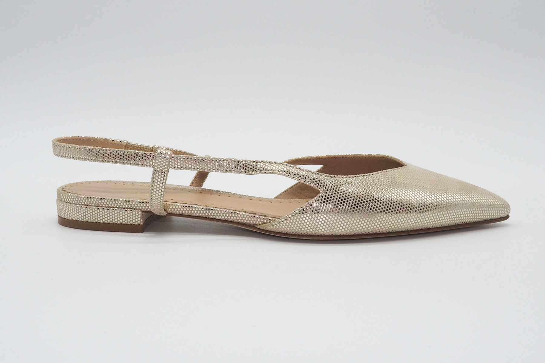Damen Slingback in goldig schillerndem Leder Damen Pumps & Slings The Seller