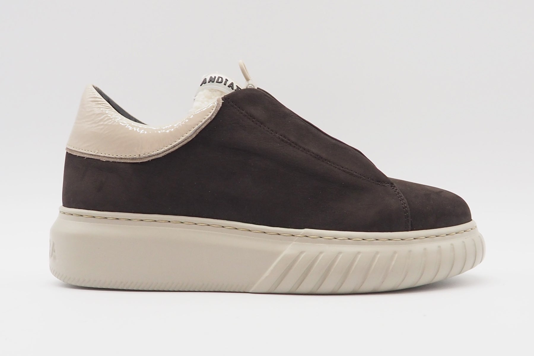 Damen Slip-On-Sneaker aus Nubukleder in Braun -Libi - Absatz 4,5cm Damen Sneaker Andia Fora