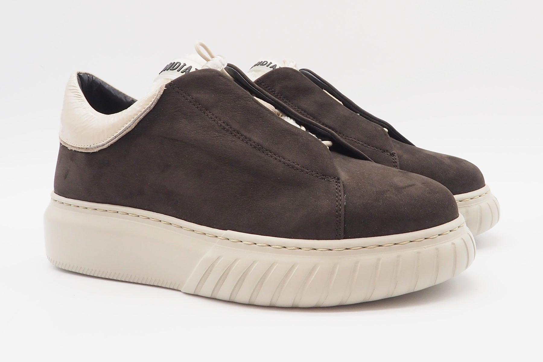 Damen Slip-On-Sneaker aus Nubukleder in Braun -Libi - Absatz 4,5cm Damen Sneaker Andia Fora