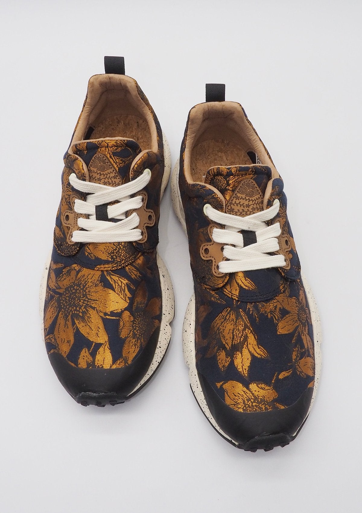 Damen Sneaker aus Jacquard in Navy und Bronce Damen Sneaker Flower Mountain