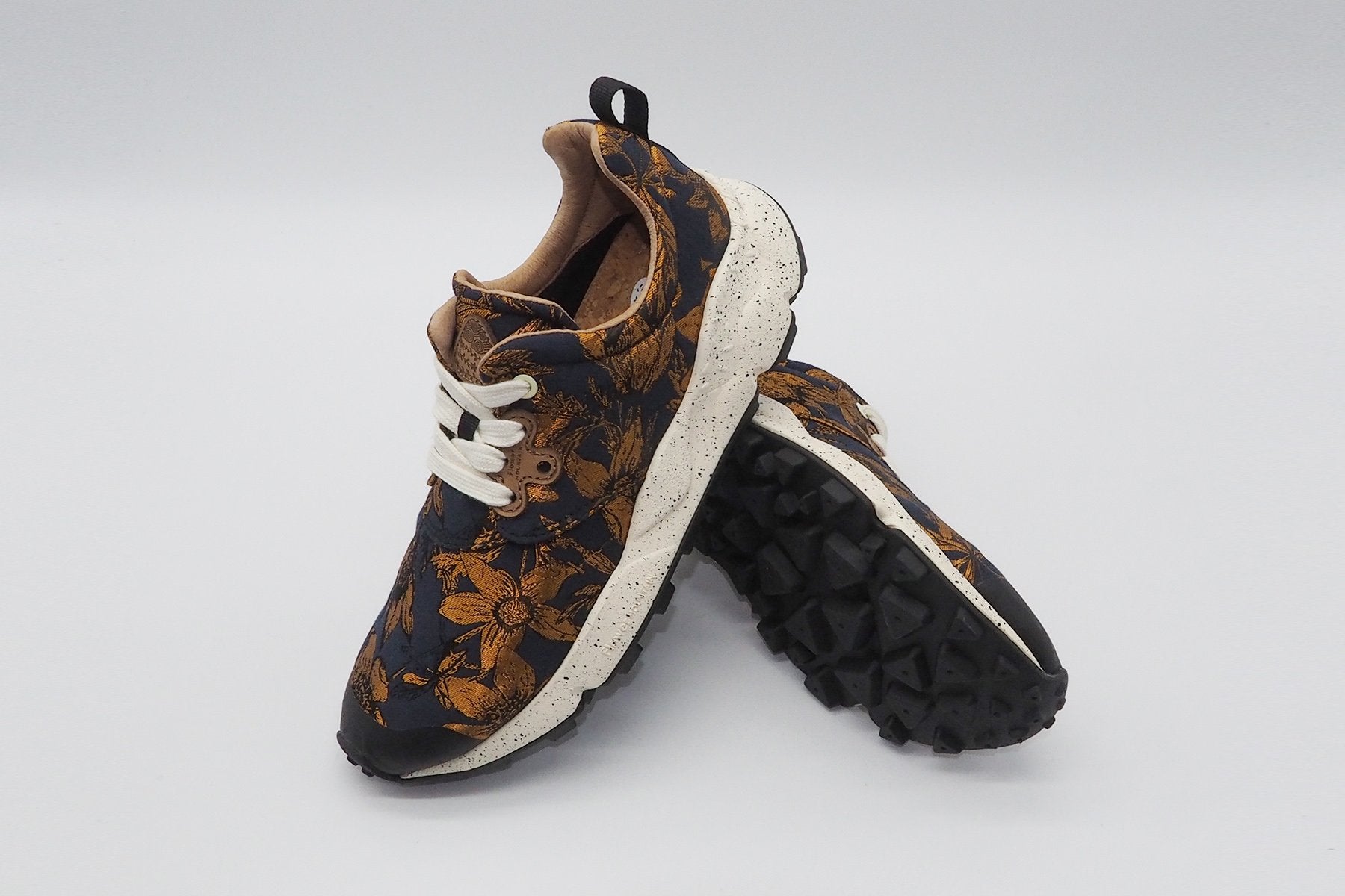 Damen Sneaker aus Jacquard in Navy und Bronce Damen Sneaker Flower Mountain