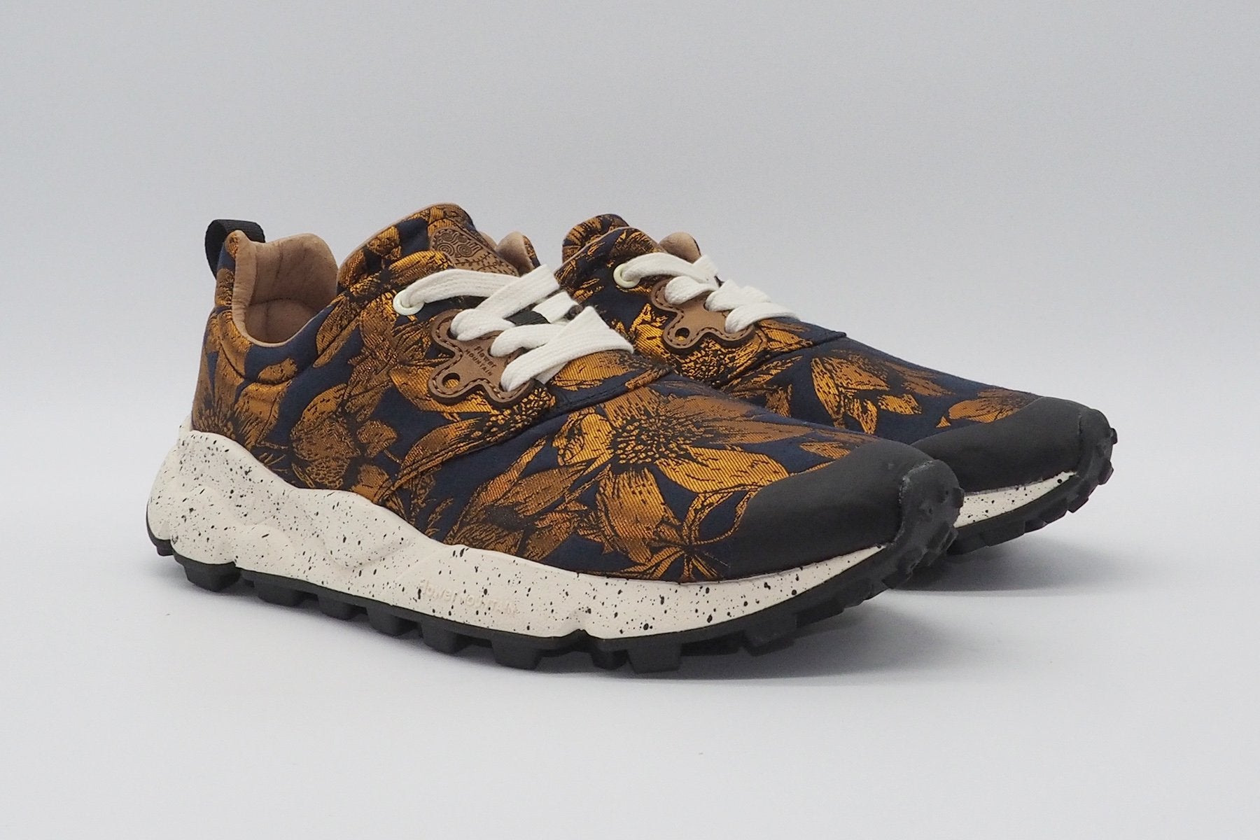 Damen Sneaker aus Jacquard in Navy und Bronce Damen Sneaker Flower Mountain