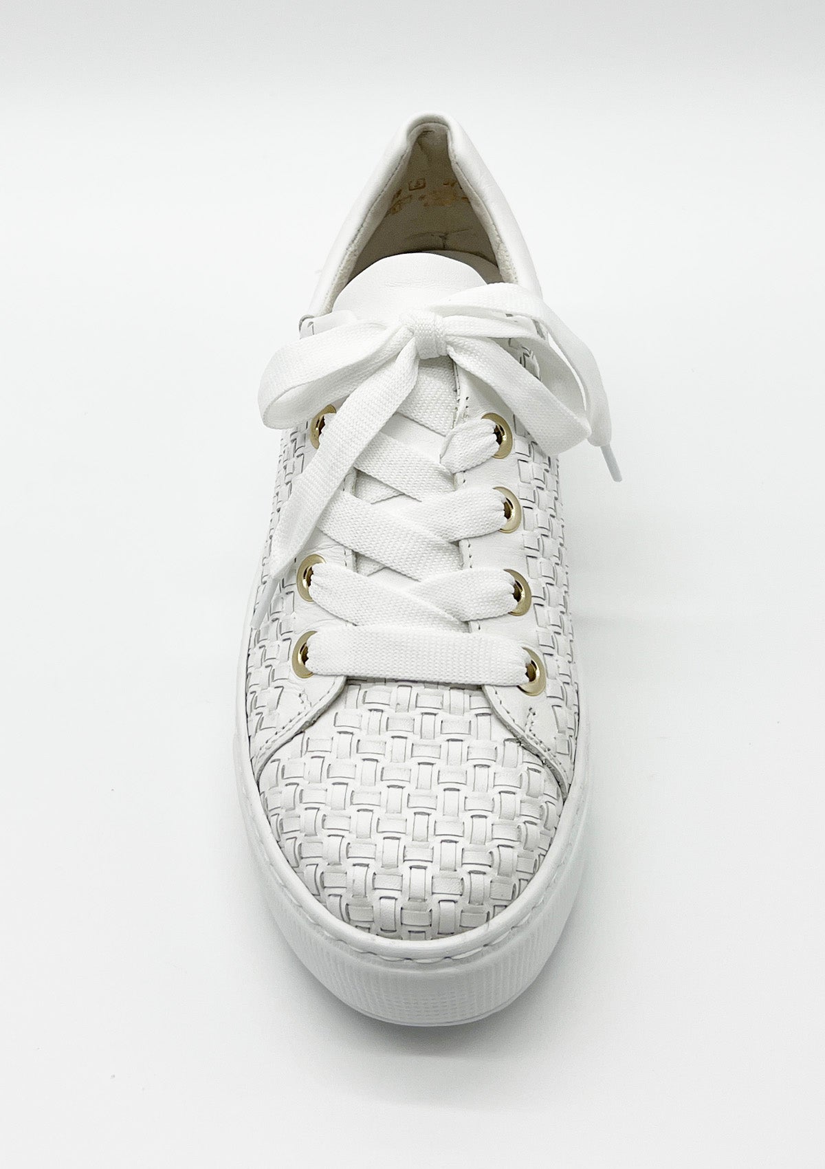 Damen Sneaker aus Leder & Metallicleder in Weiß & Gold Damen Sneakers Gabor