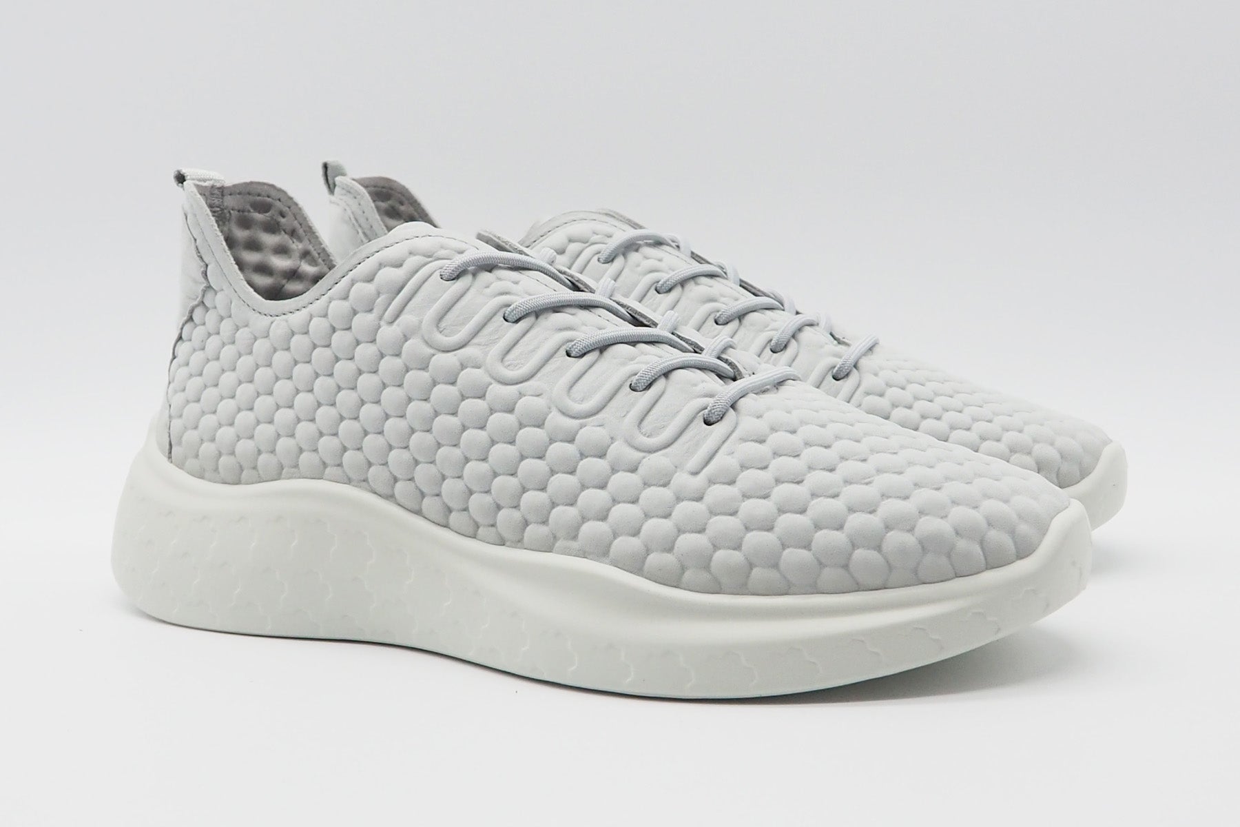 Damen Sneaker aus Leder mit Thermoprägung in Hellgrau Damen Sneakers Ecco