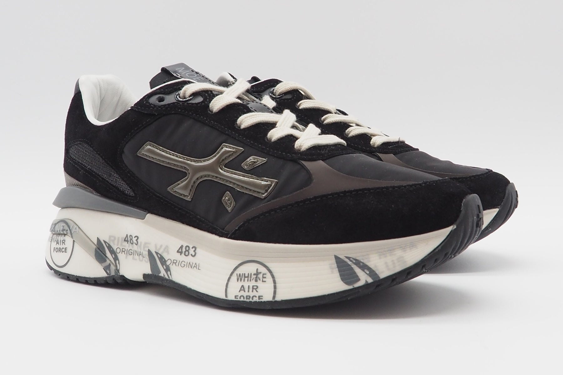 Damen Sneaker aus Nubukleder & Nylon in Schwarz Damen Sneaker Premiata