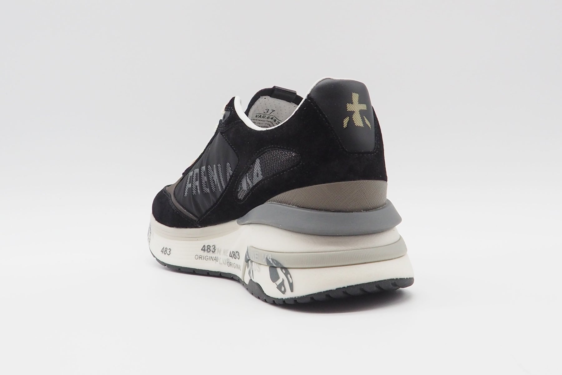 Damen Sneaker aus Nubukleder & Nylon in Schwarz Damen Sneaker Premiata