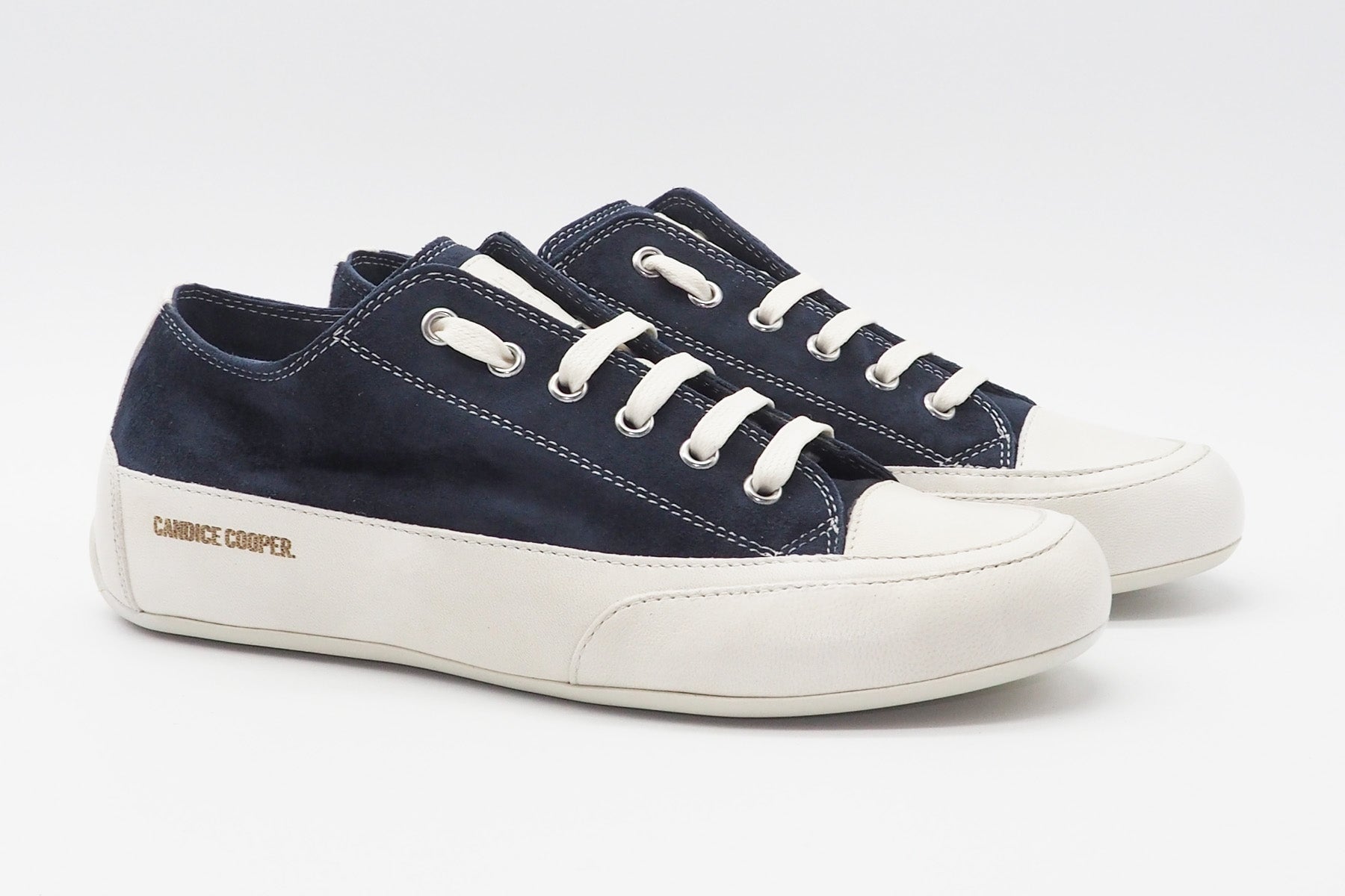 Damen Sneaker aus Velours- & Glattleder in Navy & Weiß - Rock s Damen Sneaker Candice Cooper