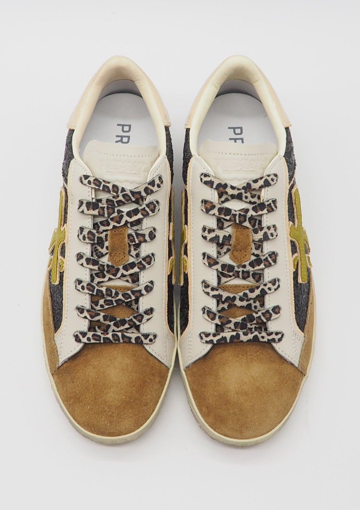 Damen Sneaker aus Veloursleder & Glitter in Braun Damen Sneaker Premiata