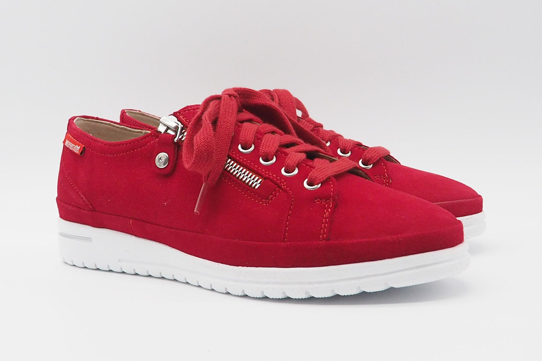 Damen Sneaker aus Veloursleder in Rot Damen Sneaker Mephisto