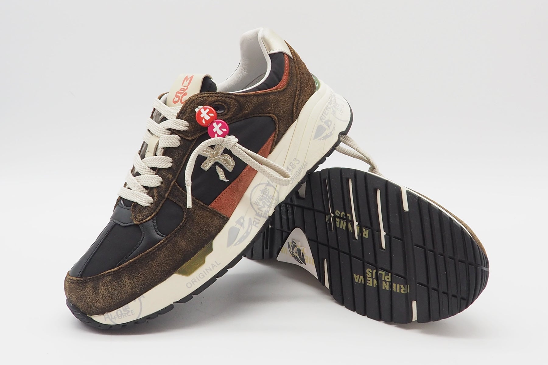 Damen Sneaker aus Veloursleder & Nylon in Braun Damen Sneaker Premiata