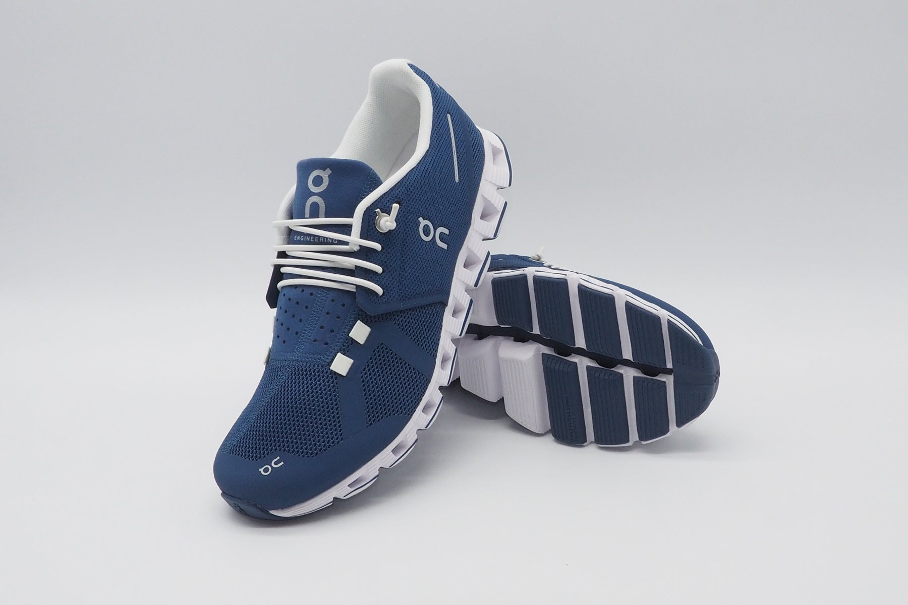 Damen Sneaker "Cloud" aus Mesh in Denim/White Damen Sneakers On