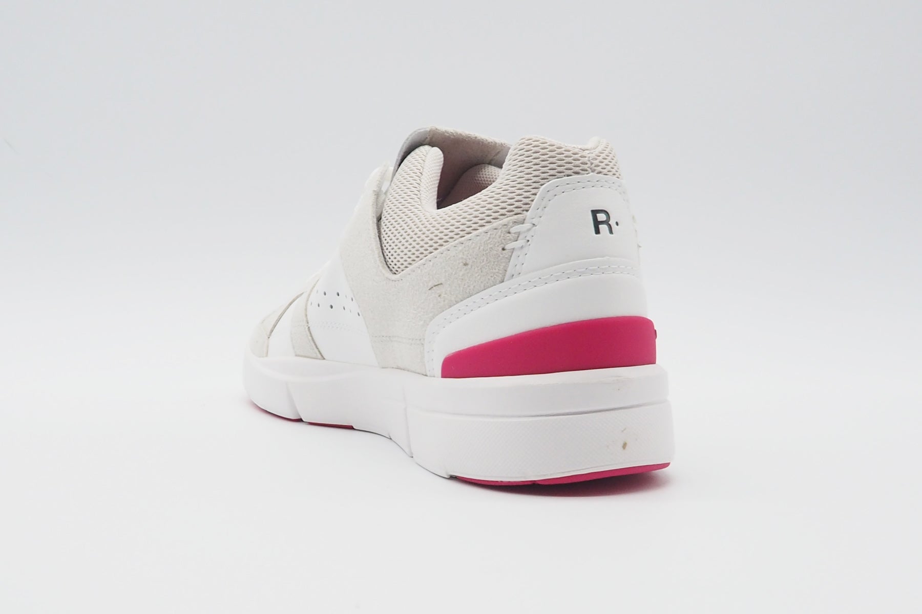 Damen Sneaker "THE ROGER Clubhouse" aus Leder & Veloursleder in Sand & Cerise Damen Sneaker On