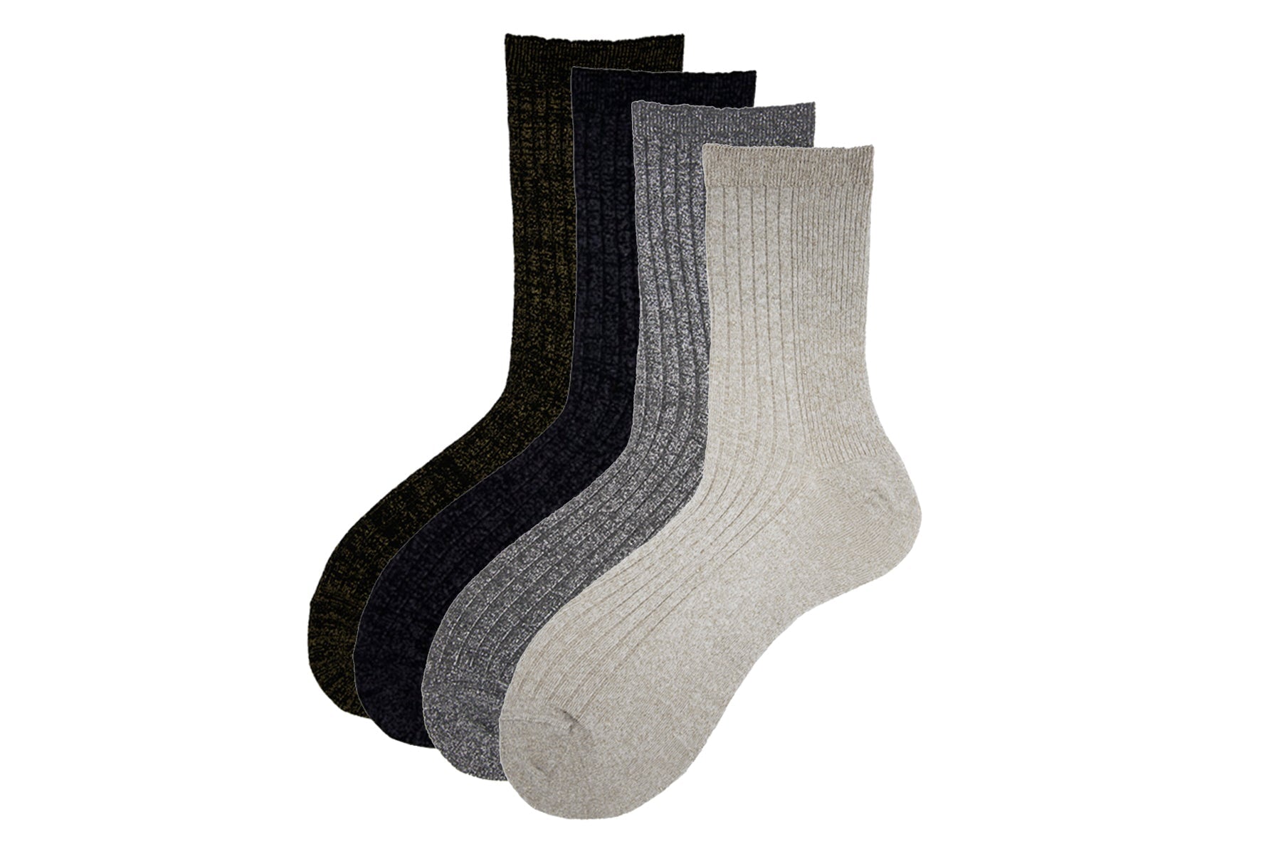Damen Socken aus Baumwolle in Hellgrau mit silbernem Glitzerfaden - N.92 Damen Socken Alto Milano