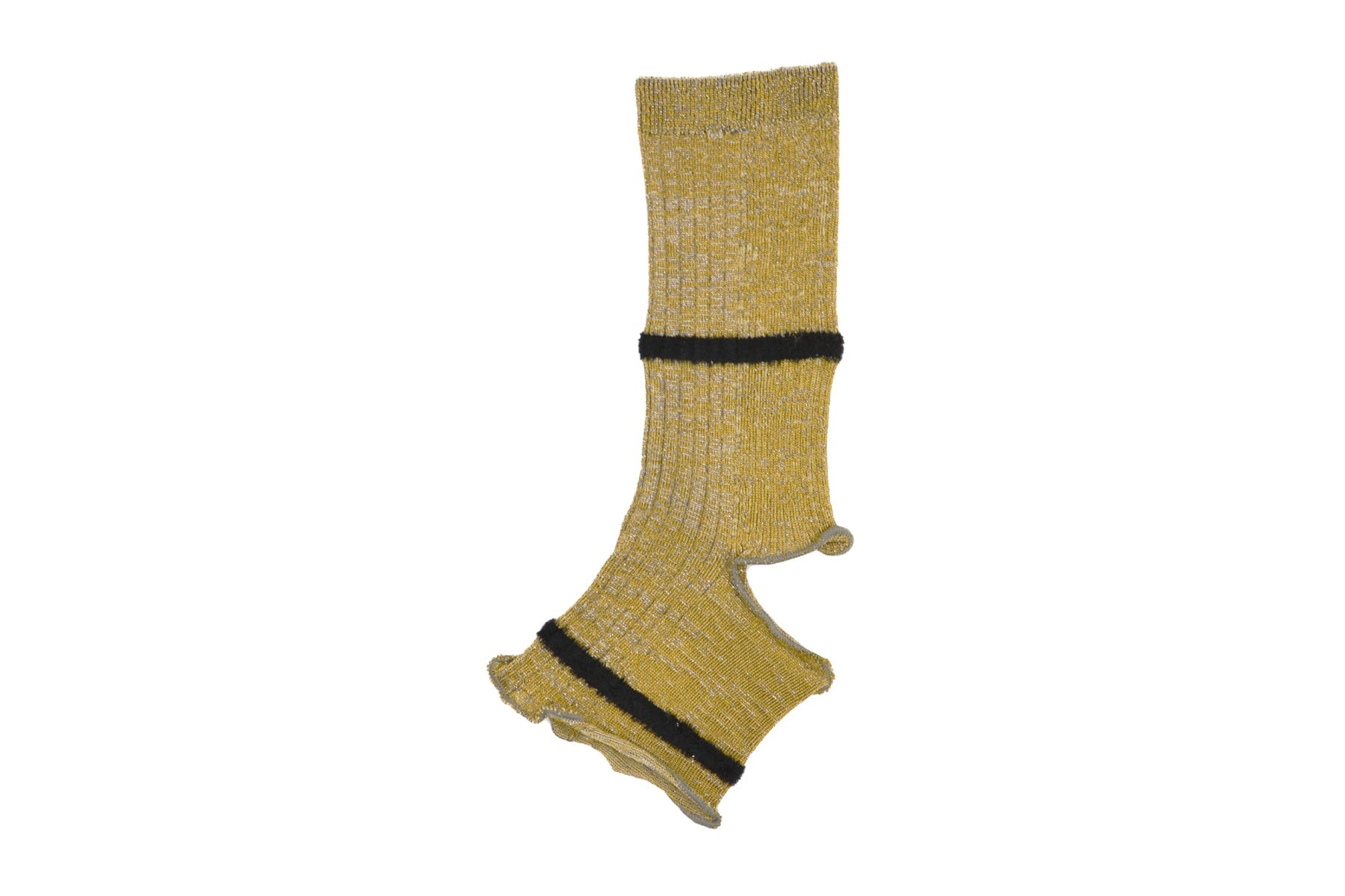 Damen Socken aus Viskose in Gold mit Glitzerfaden - Ohne Zehen-Fersen-Absatz - Ella Damen Socken Alto Milano