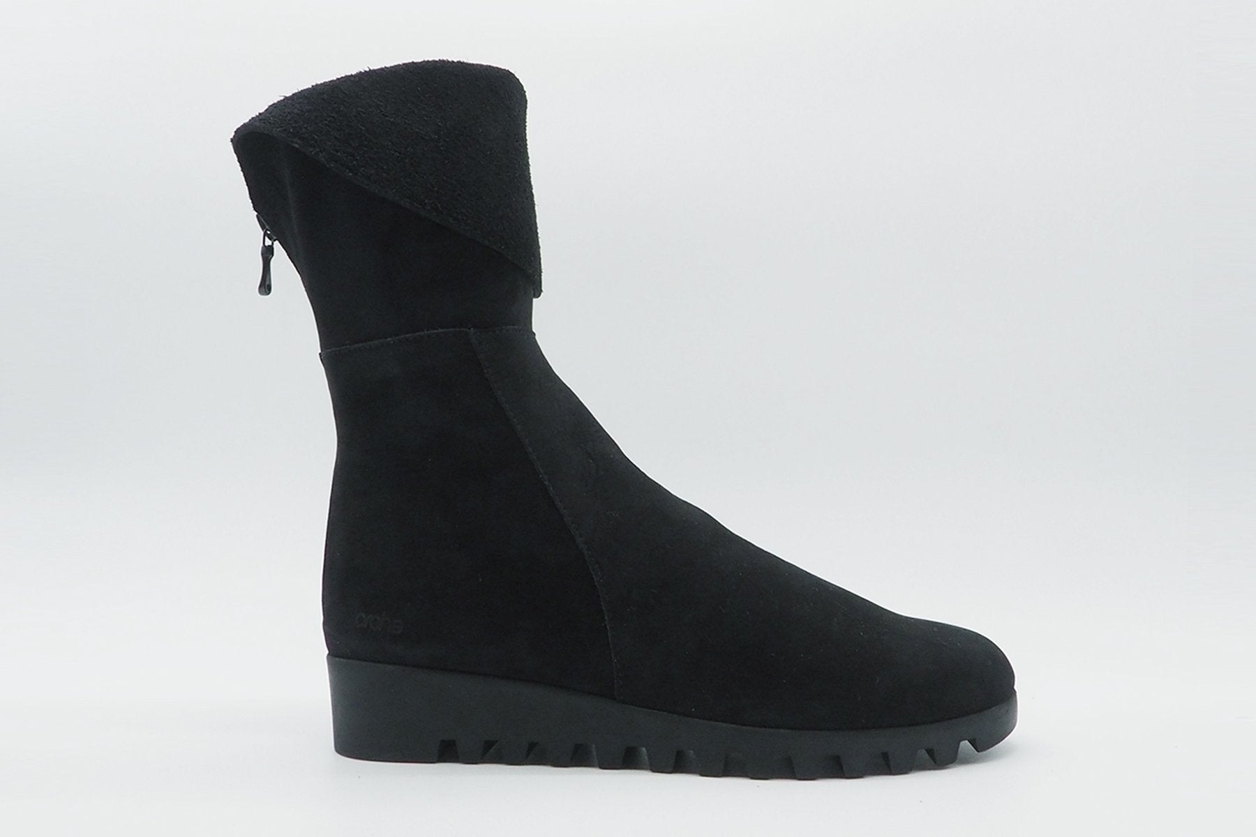 Damen Stiefel aus Nubukleder in Schwarz Damen Stiefel Arche