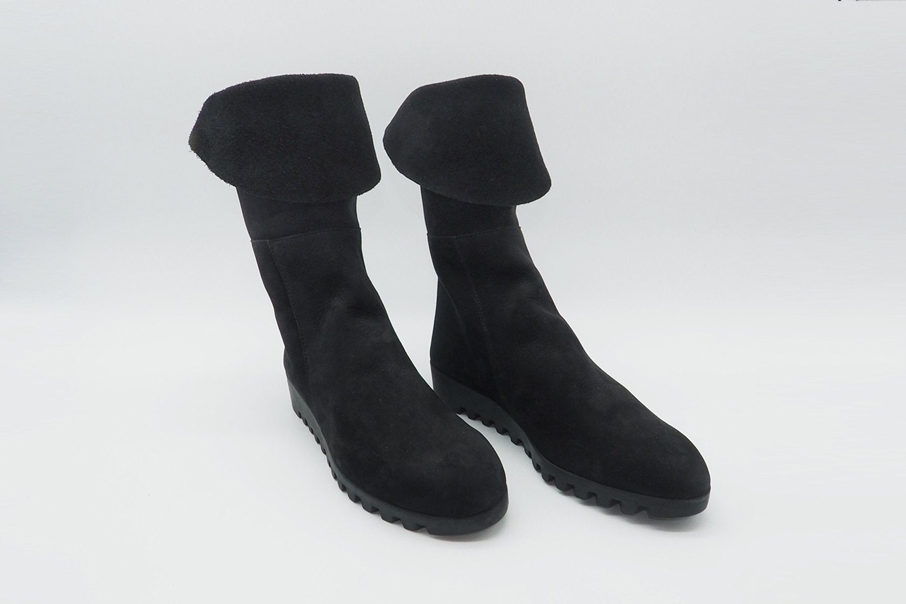 Damen Stiefel aus Nubukleder in Schwarz Damen Stiefel Arche
