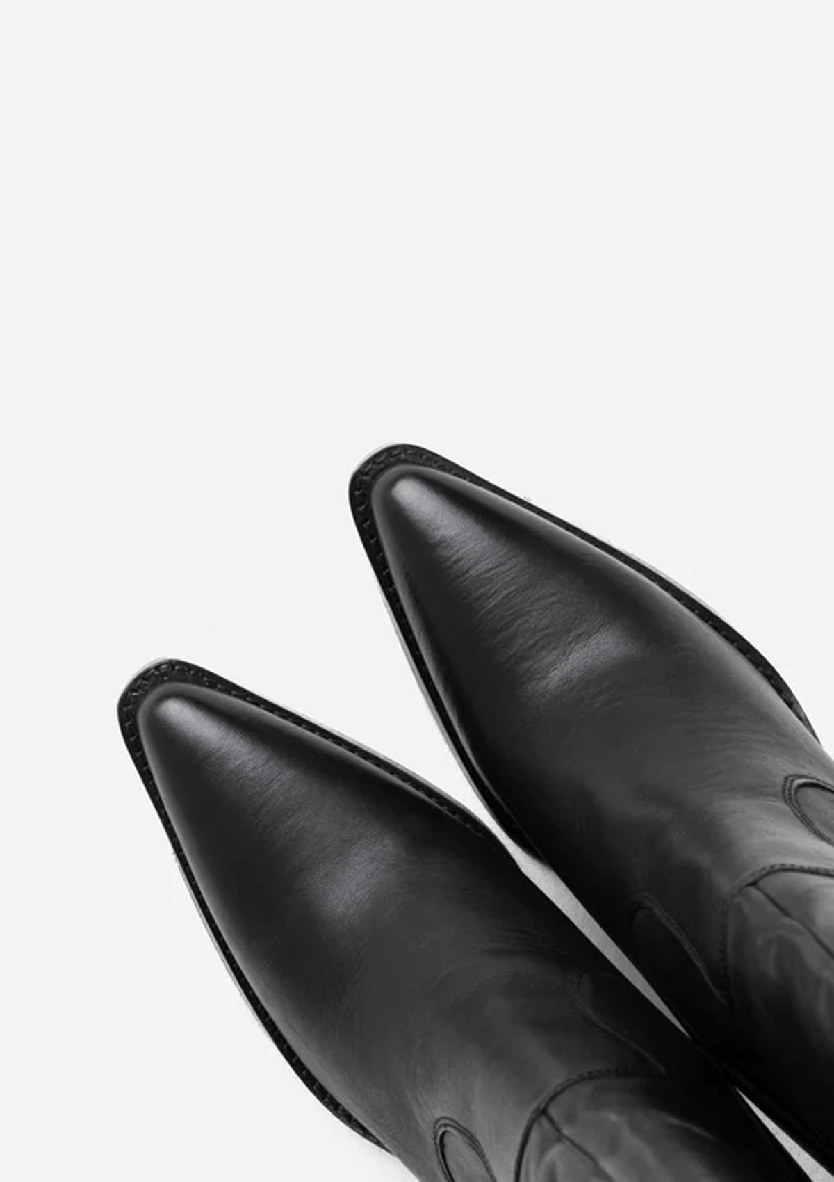 Damen Stiefel im Westernstil aus Glattleder in Schwarz - Absatz 9cm Damen Stiefel Bronx