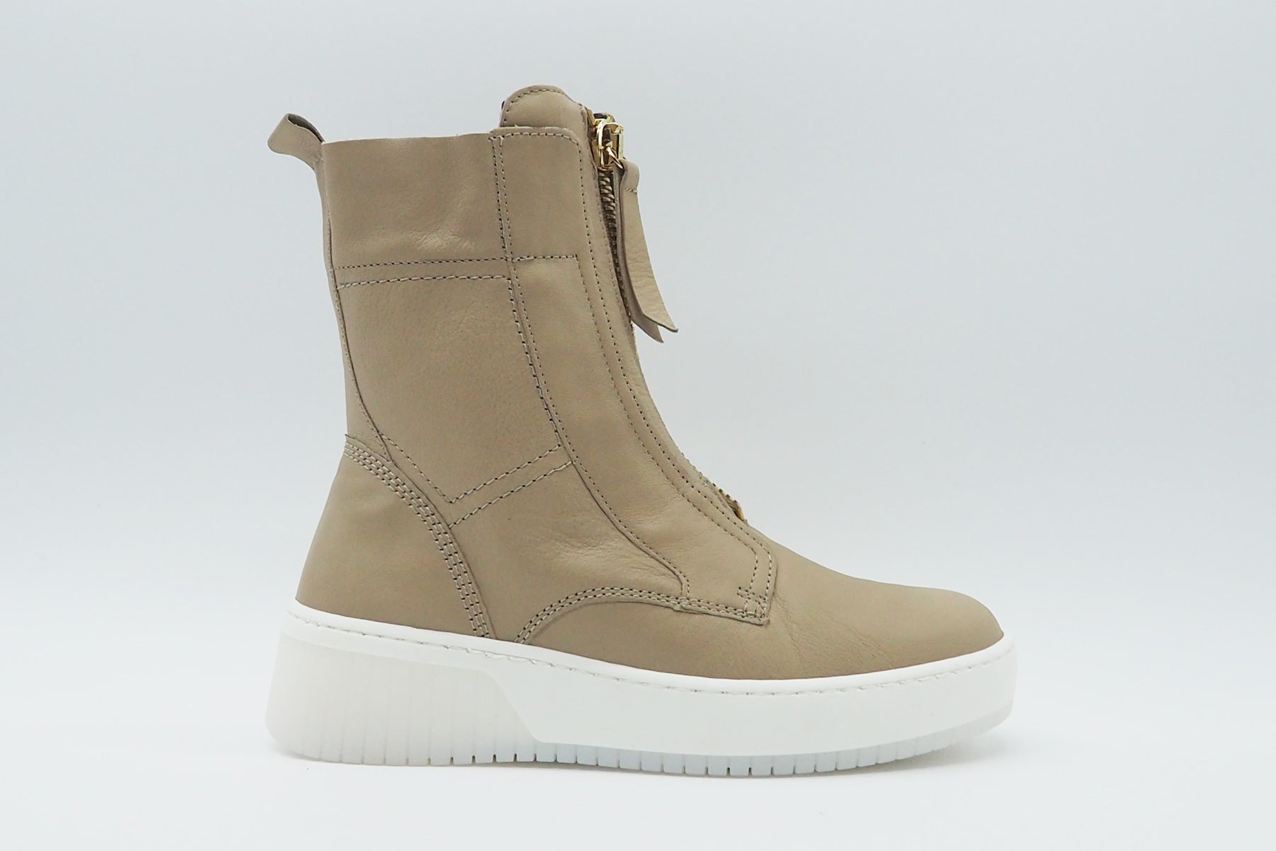 Damen Stiefelette aus Glattleder in Beige - Absatz 5cm Damen Stiefeletten Gabor