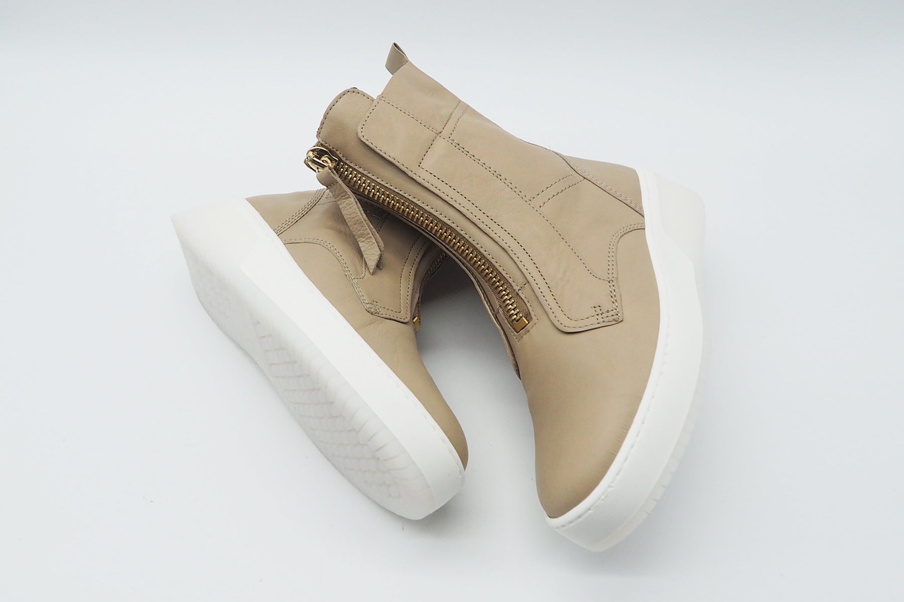 Damen Stiefelette aus Glattleder in Beige - Absatz 5cm Damen Stiefeletten Gabor