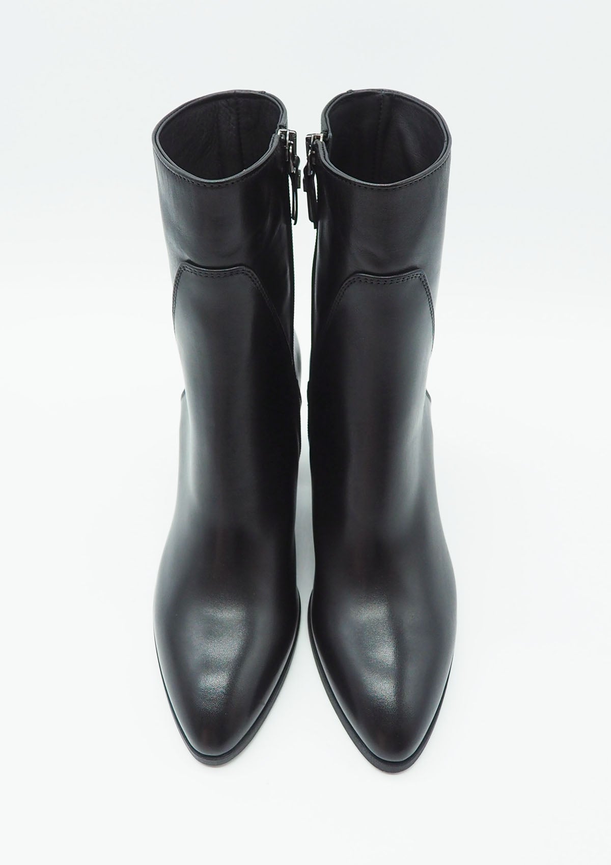 Damen Stiefelette aus Glattleder in Schwarz - Absatz 9cm Damen Stiefeletten Pantanetti