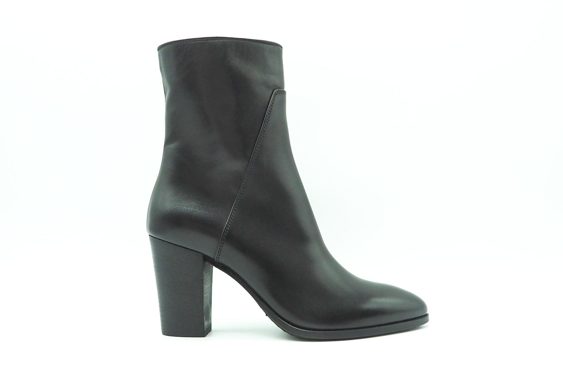 Damen Stiefelette aus Glattleder in Schwarz - Absatz 9cm Damen Stiefeletten Pantanetti