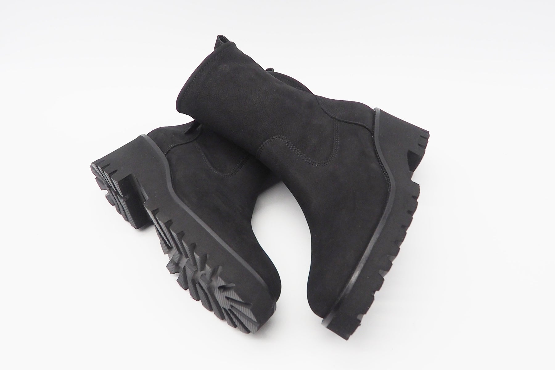 Damen Stiefelette aus Nubukleder in Schwarz - Absatz 4cm Damen Stiefeletten Paul Green