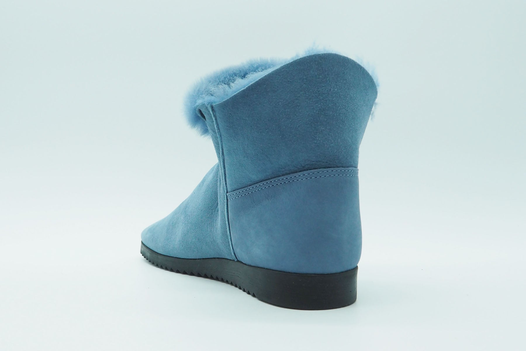Damen Stiefelette "Baosha" aus Nubukleder & Innenfutter aus Lammfell in Hellblau - zum Reinschlüpfen Damen Stiefeletten Arche