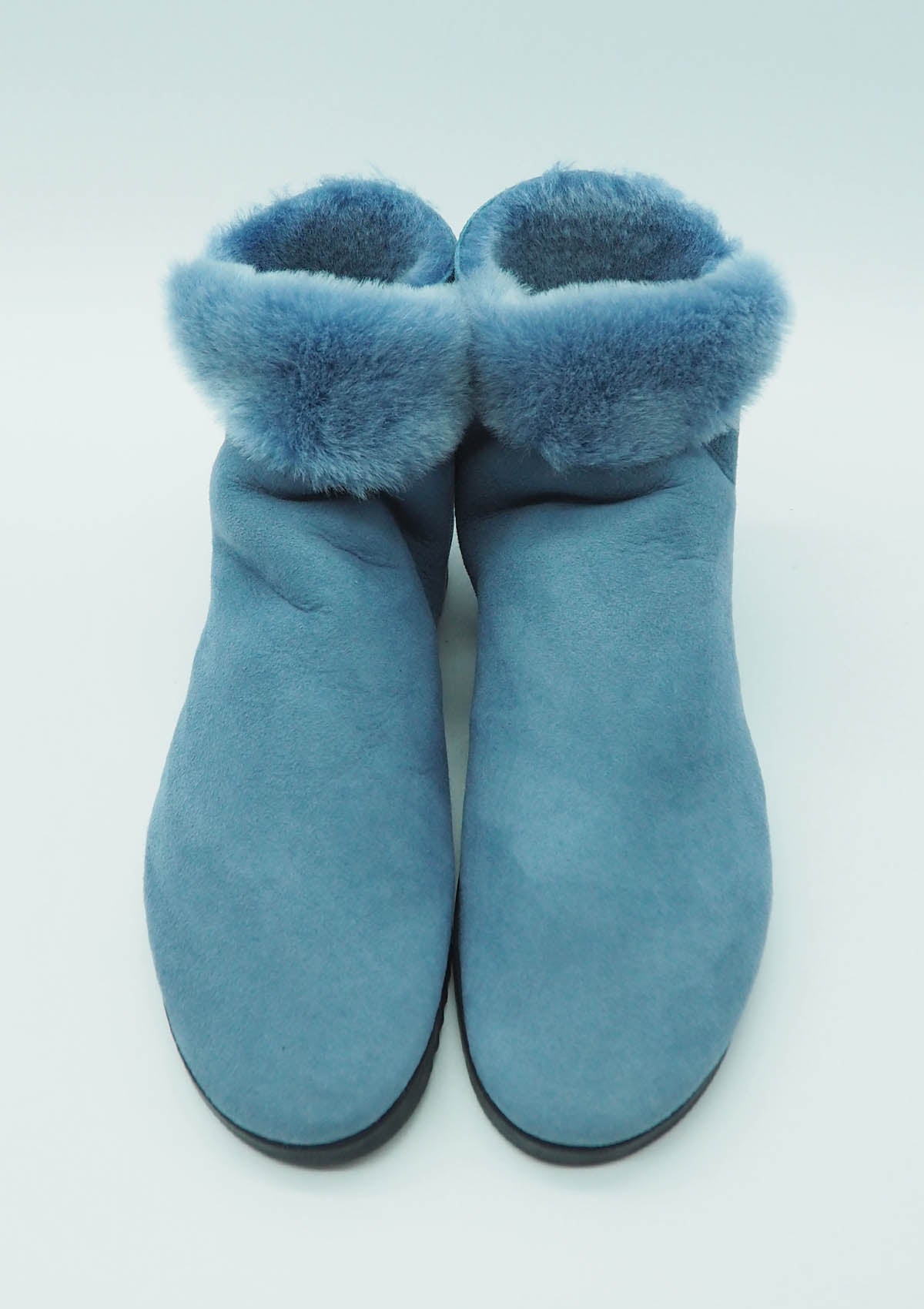 Damen Stiefelette "Baosha" aus Nubukleder & Innenfutter aus Lammfell in Hellblau - zum Reinschlüpfen Damen Stiefeletten Arche