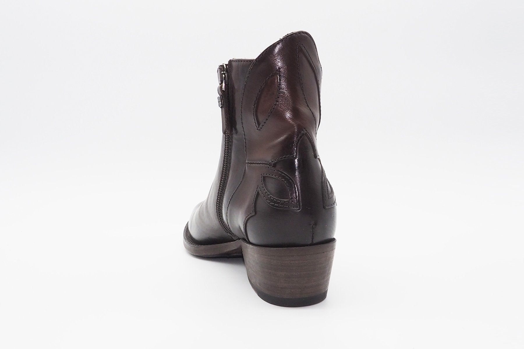 Damen Stiefelette im Westerstil in Dunkelbraun Damen Stiefeletten Pantanetti