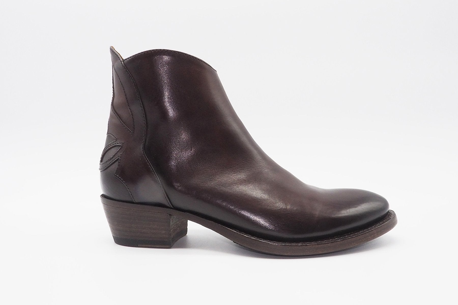 Damen Stiefelette im Westerstil in Dunkelbraun Damen Stiefeletten Pantanetti