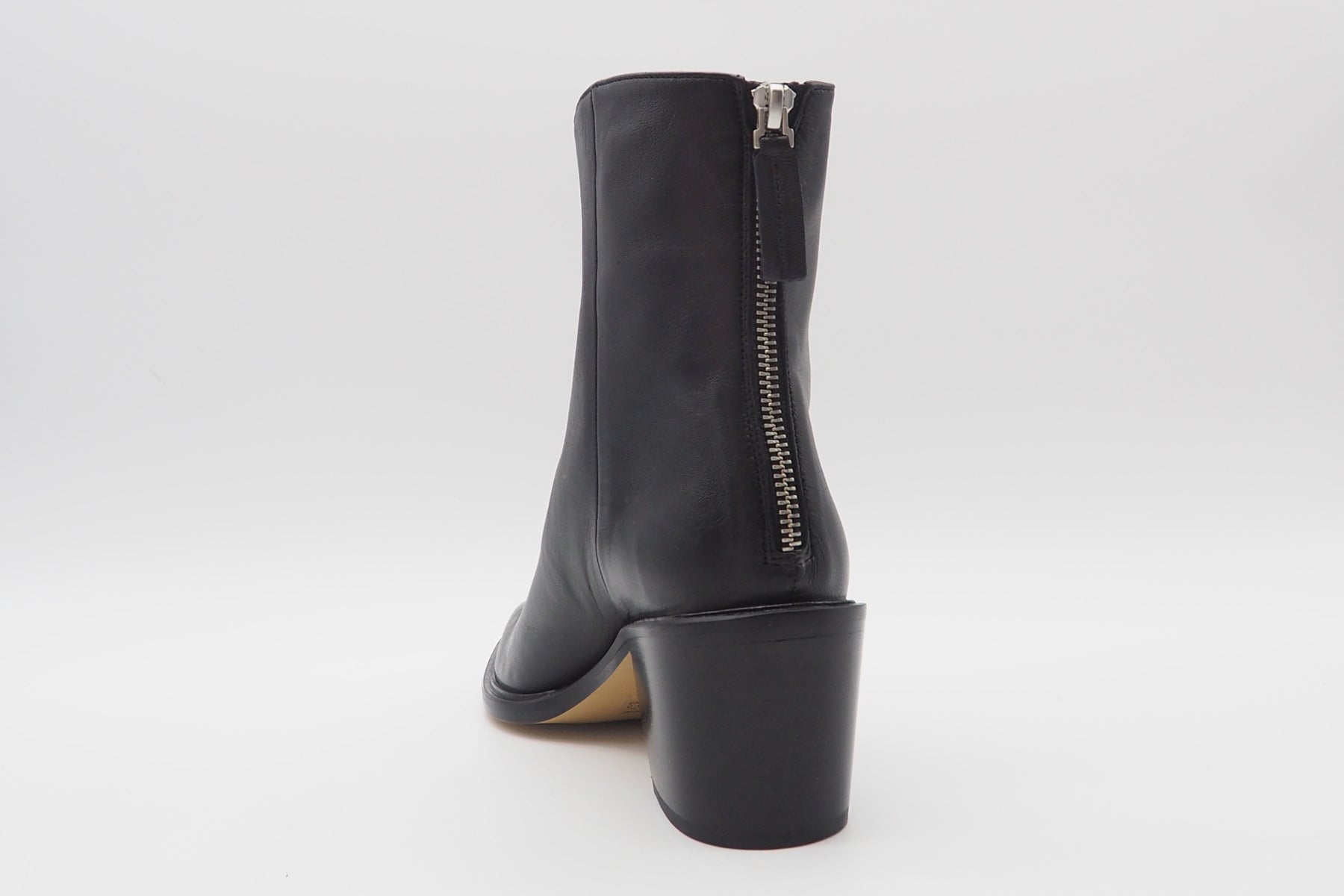 Damen Stiefelette mit Absatz aus Glattleder in Schwarz - Absatz 6cm Damen Stiefeletten Pomme D'or