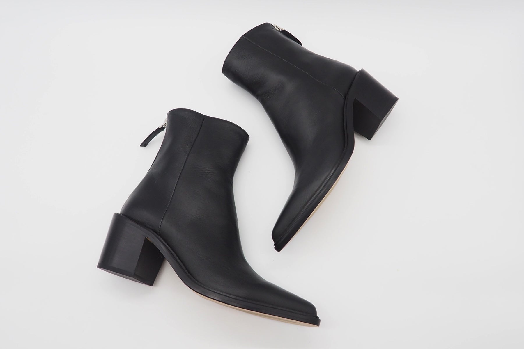 Damen Stiefelette mit Absatz aus Glattleder in Schwarz - Absatz 6cm Damen Stiefeletten Pomme D'or