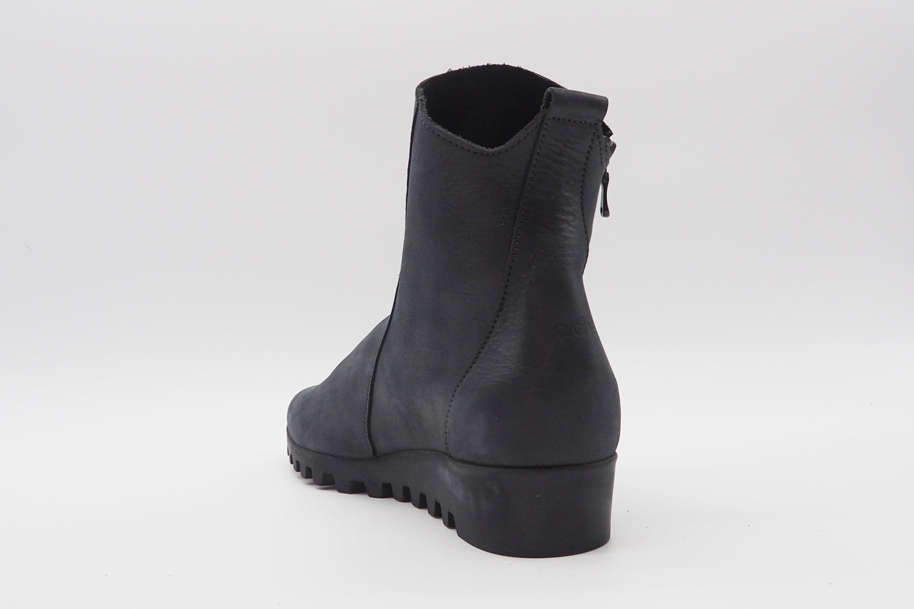 Damen Stiefelette mit Absatz aus Nubukleder in Anthrazit - Absatz 3cm Damen Stiefeletten Arche