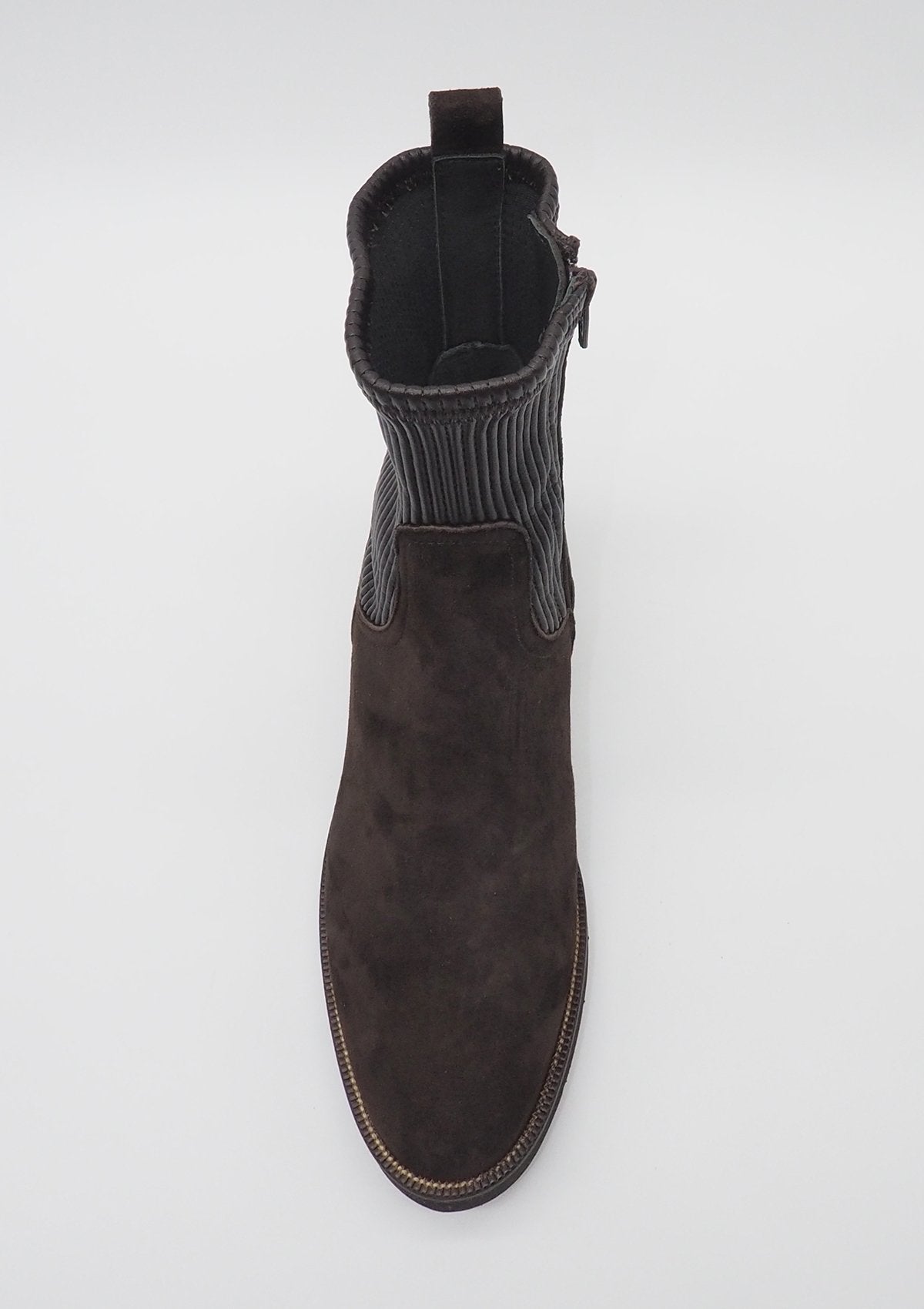 Damen Stiefeletten aus Veloursleder in Dunkelbraun Damen Stiefeletten Maripé